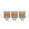 Orange & Blue Stripes Coffee Mug - 20 oz - White APPROVAL