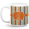 Orange & Blue Stripes Coffee Mug - 20 oz - White