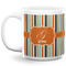 Orange & Blue Stripes 20 Oz Coffee Mug - White (Personalized)