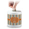 Orange & Blue Stripes Coin Bank (Personalized)