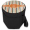Orange & Blue Stripes Collapsible Personalized Cooler & Seat (Closed)