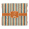 Orange & Blue Stripes Comforter - King - Front