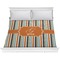 Orange & Blue Stripes Comforter (King)