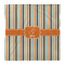 Orange & Blue Stripes Comforter - Queen - Front