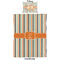 Orange & Blue Stripes Comforter Set - Twin - Approval
