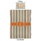 Orange & Blue Stripes Comforter Set - Twin XL - Approval