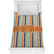 Orange & Blue Stripes Comforter (Twin)