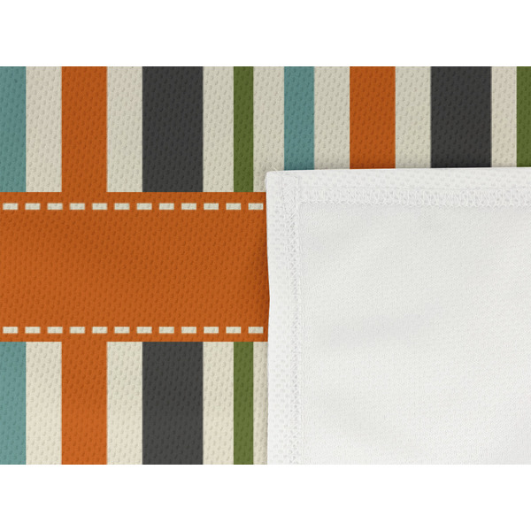 Orange & Blue Stripes Cooling Towel- Detail