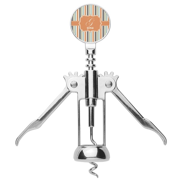 Orange & Blue Stripes Corkscrew - Alt