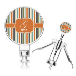 Orange & Blue Stripes Corkscrew (Personalized)