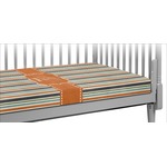Orange & Blue Stripes Crib Fitted Sheet (Personalized)