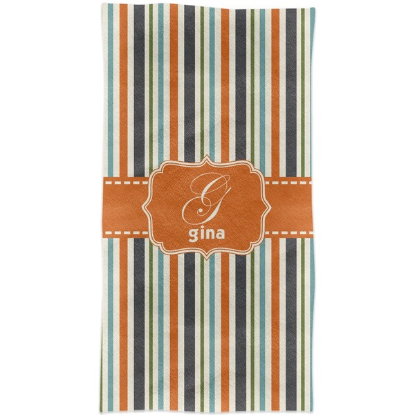 Orange & Blue Stripes Crib Comforter/Quilt - Apvl