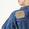 Orange & Blue Stripes Custom Shape Iron On Patches - L - MAIN