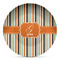 Orange & Blue Stripes DecoPlate Oven and Microwave Safe Plate - Main