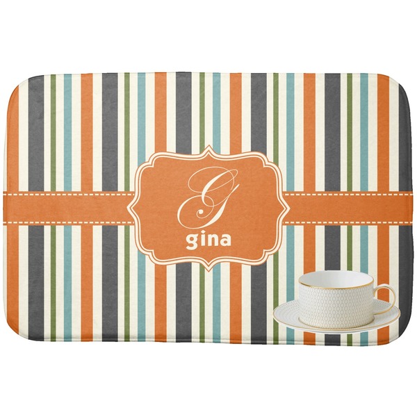 Orange & Blue Stripes Dish Drying Mat