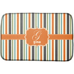 Orange & Blue Stripes Dish Drying Mat (Personalized)