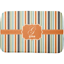 Orange & Blue Stripes Dish Drying Mat (Personalized)