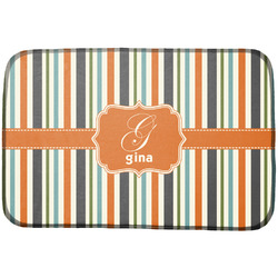 Orange & Blue Stripes Dish Drying Mat (Personalized)