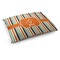 Orange & Blue Stripes Dog Bed - Medium w/ Name and Initial