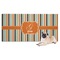 Orange & Blue Stripes Dog Towel (Personalized)