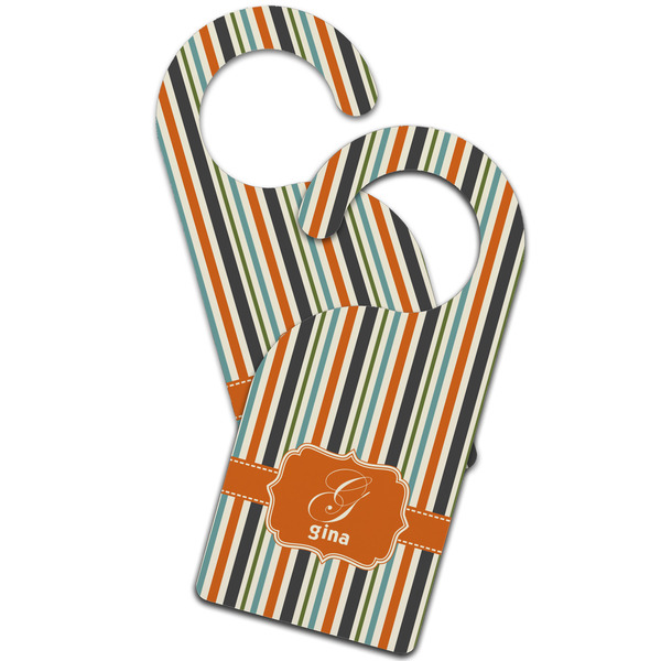 Orange & Blue Stripes Door Hanger - MAIN