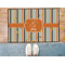 Orange & Blue Stripes Door Mat - LIFESTYLE (Med)