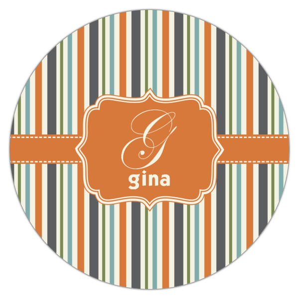 Orange & Blue Stripes Drink Topper - Small - Single