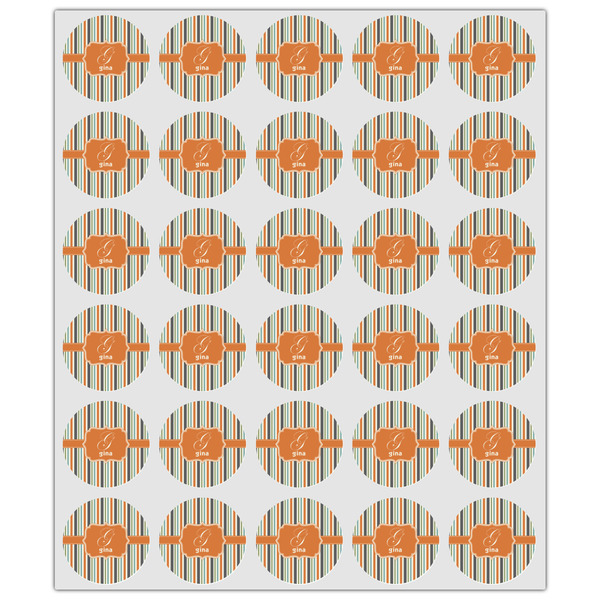 Orange & Blue Stripes Drink Topper - XSmall - Set of 30