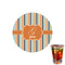 Orange & Blue Stripes Drink Topper - XSmall - Single with Drink
