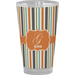 Orange & Blue Stripes Pint Glass - Full Color (Personalized)