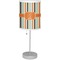 Orange & Blue Stripes Lamp with Drum Shade (Personalized)