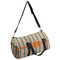 Orange & Blue Stripes Duffle bag with side mesh pocket