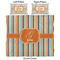 Orange & Blue Stripes Duvet Cover Set - King - Approval