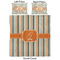 Orange & Blue Stripes Duvet Cover Set - Queen - Approval