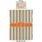 Orange & Blue Stripes Duvet Cover Set - Twin - Approval