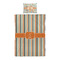 Orange & Blue Stripes Duvet Cover Set - Twin XL - Alt Approval