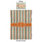 Orange & Blue Stripes Duvet Cover Set - Twin XL - Approval