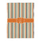 Orange & Blue Stripes Duvet Cover - Twin - Front