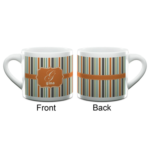 Orange & Blue Stripes Espresso Cup - 6oz (Double Shot) (APPROVAL)