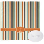 Orange & Blue Stripes Washcloth (Personalized)