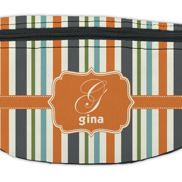 Orange & Blue Stripes Fanny Pack - Closeup