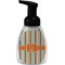 Orange & Blue Stripes Foam Soap Bottle - Black (Personalized)