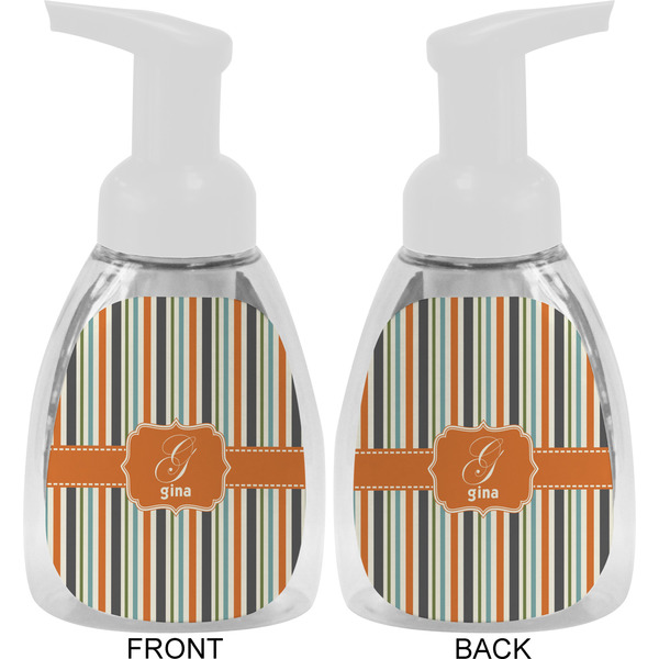 Orange & Blue Stripes Foam Soap Bottle Approval - White