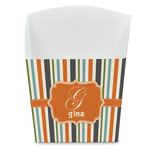 Orange & Blue Stripes French Fry Favor Boxes (Personalized)