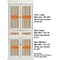 Orange & Blue Stripes Full Cabinet (Show Sizes)