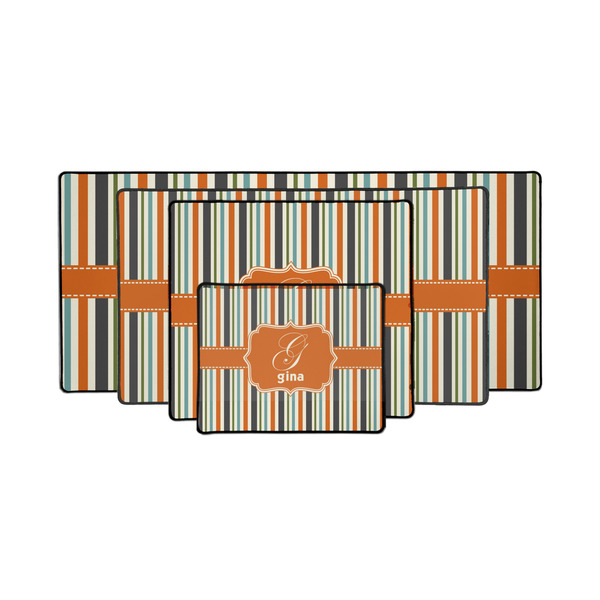 Orange & Blue Stripes Gaming Mats - PARENT/MAIN