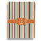 Orange & Blue Stripes Garden Flags - Large - Double Sided - FRONT