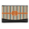 Orange & Blue Stripes Genuine Leather Womens Wallet - Front/Main