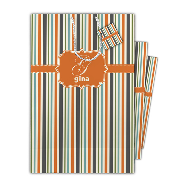 Orange & Blue Stripes Gift Bags - Parent/Main
