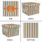Orange & Blue Stripes Gift Boxes with Lid - Canvas Wrapped - Large - Approval